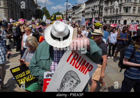 Bilder von der anti-Trumpf-Protest in London, 13. Juli 2018 Stockfoto