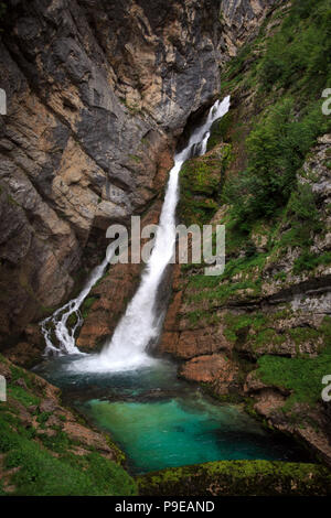 Savica Wasserfall Slowenien Stockfoto