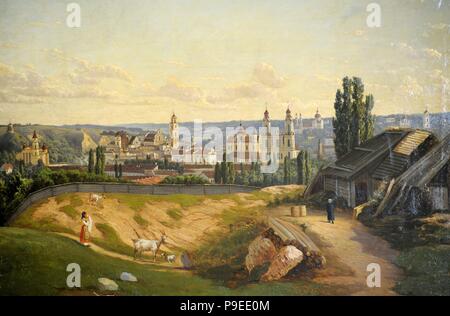 Josef Marszewski (1825-1883). Vilnius, die 1872 von Tauras Hill gesehen. Vilnius-Bildergalerie. Litauen. Stockfoto