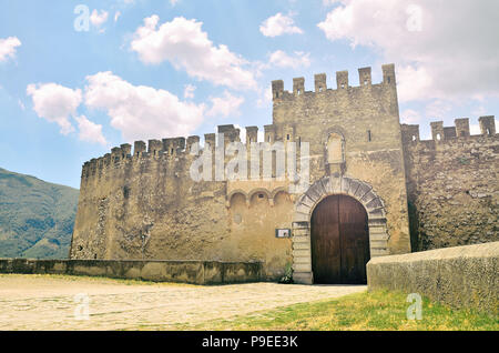 Lancellotti Schloss von Lauro, Ischia, Kampanien. Italien. Castello Lancellotti, Lauro. Castello di Lettere Napoli. Stockfoto