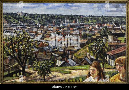 Vladas Eidukevicius (1891-1941). Litauische Maler. Blick auf Kaunas von zaliakalnis Hill, 1933. National Gallery Kunst Vilnius, Litauen. Stockfoto