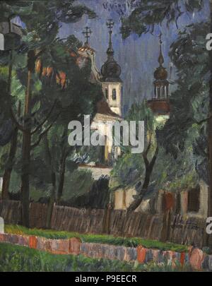 Viktoras Vizgirda (1904-1993). Litauische Maler. Vilnius Landschaft mit St. Michael Kirche, 1943. National Gallery Kunst Vilnius, Litauen. Stockfoto