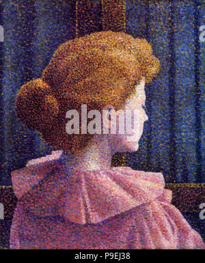 Theo Van Rysselberghe - junge blonde Mädchen mit einem Brötchen im Haar Stockfoto