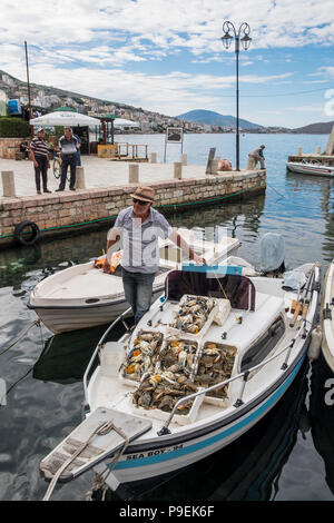 Albanien, Sarande, Fischer Stockfoto