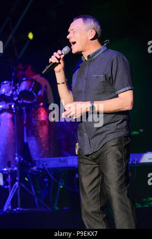 Duncan Campbell, Sänger von UB40 durchführen am Cornbury Music Festival, tolle Tew, Oxfordshire, UK. Juli 13, 2018 Stockfoto