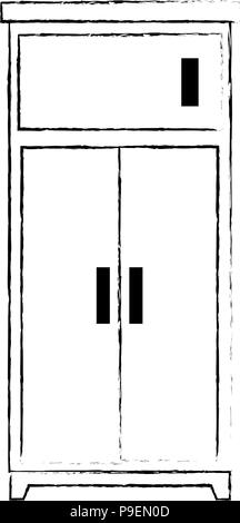 Büro boockcase Holz- leer Stock Vektor