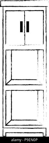 Büro boockcase Holz- leer Stock Vektor