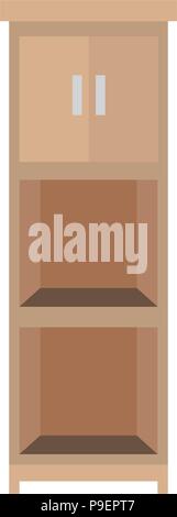Büro boockcase Holz- leer Stock Vektor