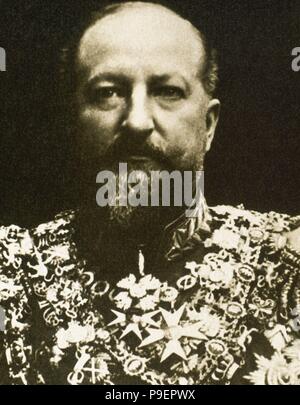 Ferdinand I. von Bulgarien (1861-1948). Zar von Bulgarien. Porträt. Fotografie. Stockfoto