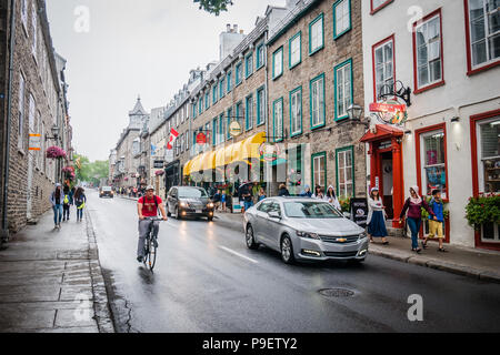 Saint-louis Straße ist eine berühmte Shopping und Dining Street in der Stadt Quebec Stockfoto