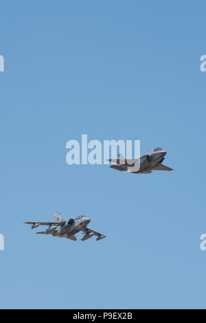 Die Schlacht um England Memorial Flight an RAF Fairford, Royal International Tattoo 2018, UK. Stockfoto