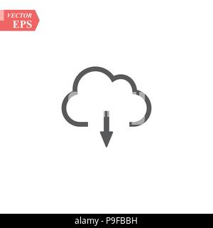 Upload Vektorsymbol, Cloud Storage Symbol. Moderne, einfache flache Vector Illustration für Web site oder mobile App.eps 10. Stock Vektor