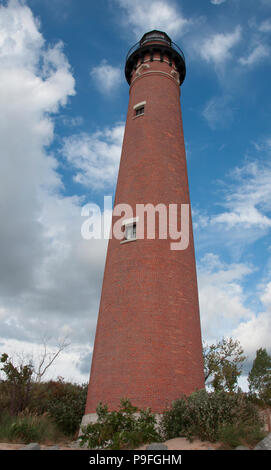 Wenig Sable Point Lighthouse in Pentwater Michigan am Lake Michigan. In der Silver Lake State Park entfernt. Stockfoto