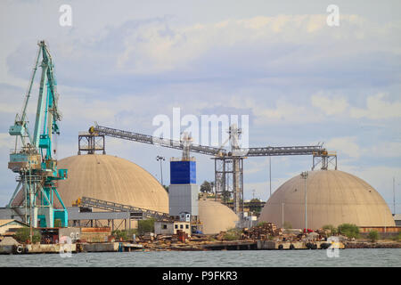 Bericht der Fischerhafen von Guaymas Sonora. Reportaje del Puerto pesquero de Guaymas Sonora. Stockfoto