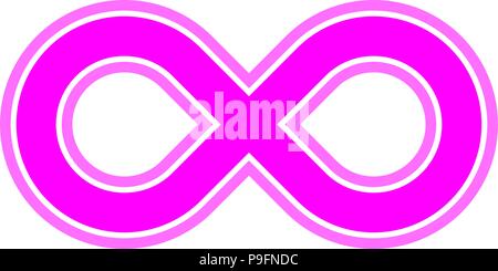 Infinity symbol Lila - skizziert - isoliert - Vector Illustration Stock Vektor