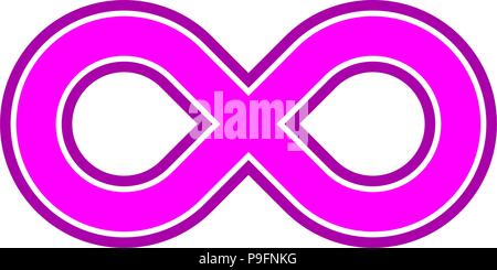 Infinity symbol Lila - skizziert - isoliert - Vector Illustration Stock Vektor