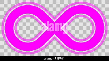 Infinity symbol Lila - beschrieben Mit Transparenz eps 10 - isoliert - Vector Illustration Stock Vektor