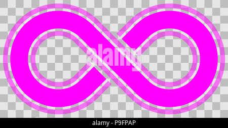 Infinity symbol Lila - Mit absetzen und Transparenz eps 10 - isoliert - Vector Illustration Stock Vektor