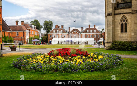 Marlborough College öffentliche Schule in Marlborough, Wiltshire, Großbritannien am 17. Juli 2018 getroffen Stockfoto