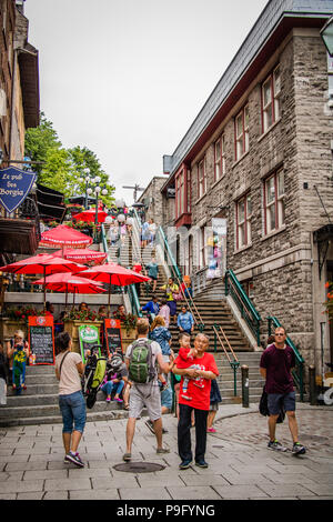 Halsbrecherische Schritte Quebec City Kanada Stockfoto