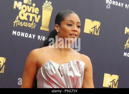 MTV Movie und TV Awards 2018 Barker Hangar in Santa Monica, Kalifornien. Mit: Tiffany Haddish Wo: Los Angeles, Kalifornien, Vereinigte Staaten, wenn: 16 Jun 2018 Credit: Adriana Barraza/WENN.com M. Stockfoto