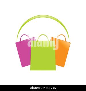 Shopping Shopping Center Vektor Symbol Grafik Logo Design Template Stock Vektor