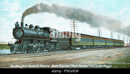 Der Zug "Empire State Express" Eingabe Central Station in New York, 1910. Stockfoto