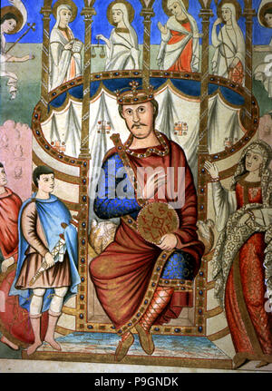 Karl II. Der Kahle'' (823-877), König von Frankreich, Kaiser des Westens, Faksimile der Miniatur ... Stockfoto