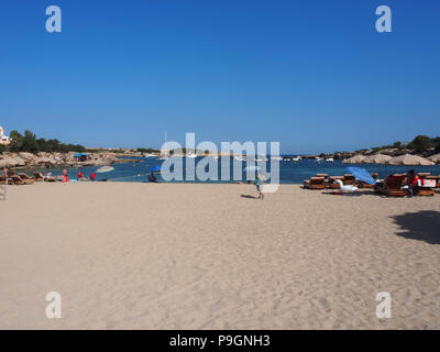 Port D'es Torrent Strand auf Ibiza, Balearen, Spanien Stockfoto