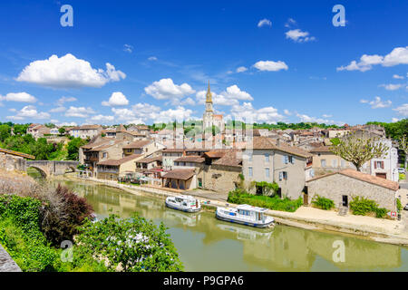 Nérac Altstadt am Fluss Baïse, Nerac, Lot-et-Garonne, Frankreich Stockfoto