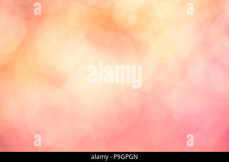 Vintage verschwommen Bokeh rosa und orange Feder pastellfarbenen Hintergrund. Stockfoto