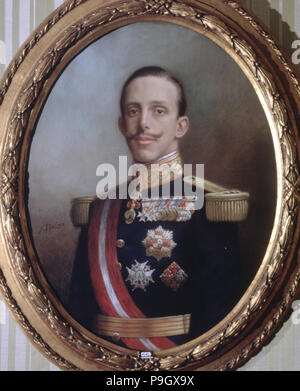 Alfonso XIII., König von Spanien. (1886-1941), Öl Gemälde von 1911. Stockfoto