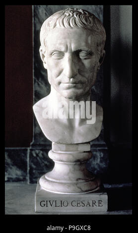 Caesar, Gaius Julius (101-44 ein. c.), römischer General und Kaiser, Büste aus Marmor. Stockfoto