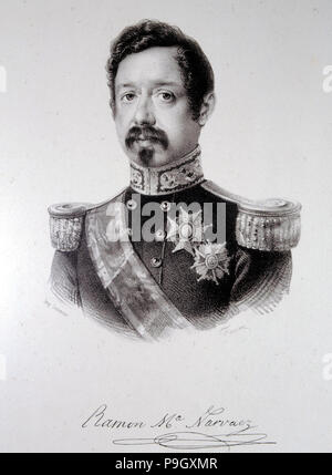 Ramon Maria Narvaez (1800-1868), spanischer Politiker und Militärs. Stockfoto