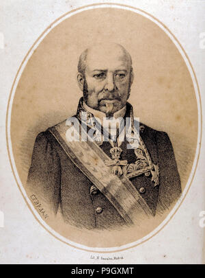 Ramon Maria Narvaez (1800-1868), spanischer Politiker und Militärs. Stockfoto