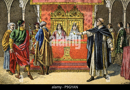 Die Vertreibung der Juden aus den Königreichen von Kastilien und Aragon von Elizabeth I (Edikt von März 31, … Stockfoto