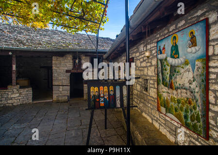 Europa, Griechenland, Epirus, zagorochoria, monodendri, Agia Paraskevi, Kloster Stockfoto