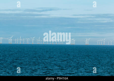 Offshore-Windpark in der Nordsee Stockfoto