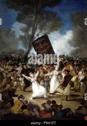 "Die Beerdigung der Sardine' von Francisco de Goya. Stockfoto