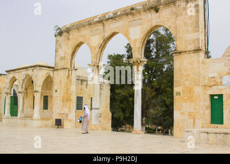 Einige der gewölbten Heiligtümern auf dem Tempelberg in Jerusalem, Israel. An die Stelle der Felsendom islamische Moschee Stockfoto