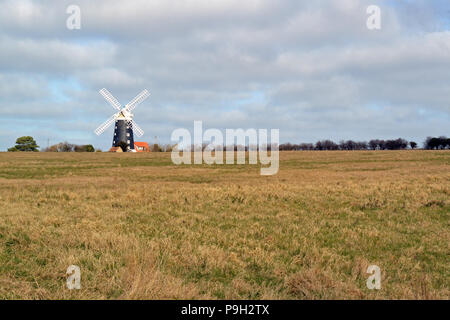 Burnham Overy Staithe Mühle, Norfolk, Großbritannien Stockfoto