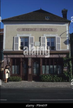 Die wiederhergestellten Auyberge Ravoux in Auvers-sur-Oise, Frankreich. Stockfoto