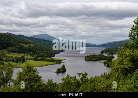 Queen's Blick auf Loch Tummel in der Nähe von Pitlochry in den Highlands von Schottland. Stockfoto