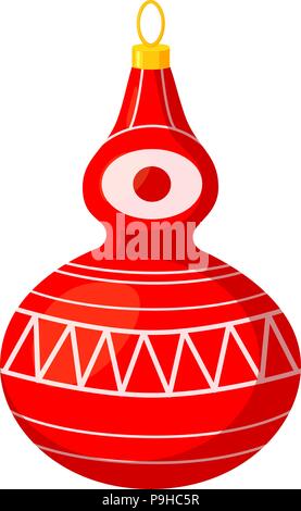 Bunte cartoon Xmas Tree Dekoration mit abstrakten Monster Muster. Holiday themed Vector Illustration für Symbol, Aufkleber, Patch, Label, Zeichen, Emblem, Stock Vektor