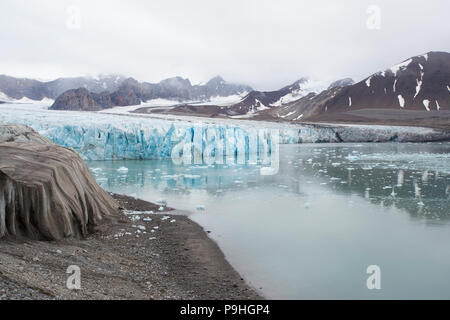 14. Juli Gletscher, Svalbard Stockfoto