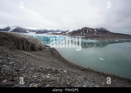 14. Juli Gletscher, Svalbard Stockfoto