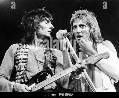 Gesichter, Ron Wood, Rod Stewart, 1974 Stockfoto