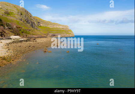 Ein Blick auf die Great Orme, ein prominenter Kalkstein landspitze an der Nordküste von Wales, Llandudno, Gwynedd, Vereinigtes Königreich. Stockfoto