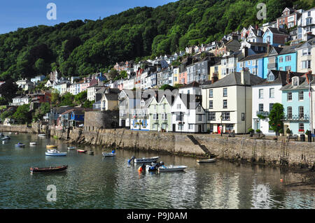 Waterfront Gebäude und alte Quay, Bayard Cove, Dartmouth, South Devon, England, Großbritannien Stockfoto