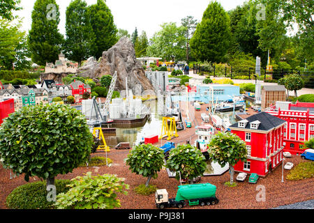 Billund Dänemark, 15. Juni 2018 - Legoland in Billund Dänemark Stockfoto